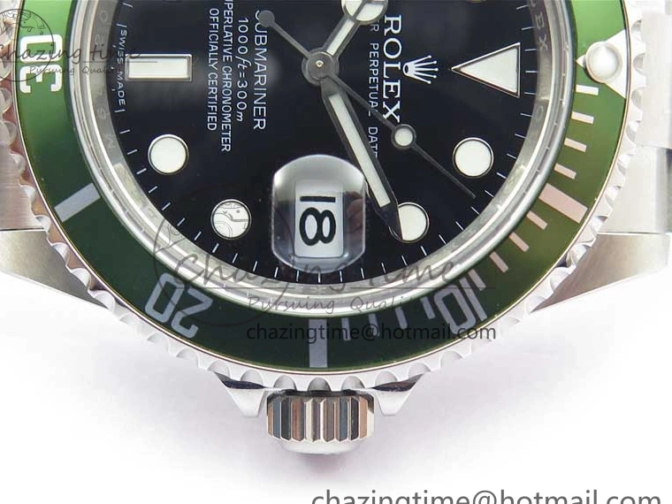 MiroTime 0421 Effortless Submariner 16610 LV Kermit Green 904L Steel ARF1:1 Best Edition on SS Bracelet SH 2577